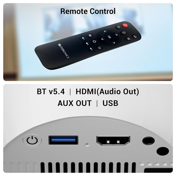 ZEBRONICS PIXAPLAY 63, Smart LED Projector (Without Stand) - Unboxify