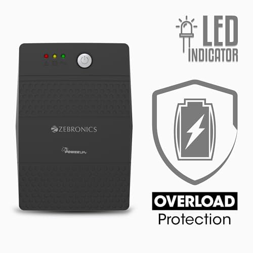 ZEBRONICS U735 600VA/360W Microcontroller Based UPS for Office Computers - Unboxify
