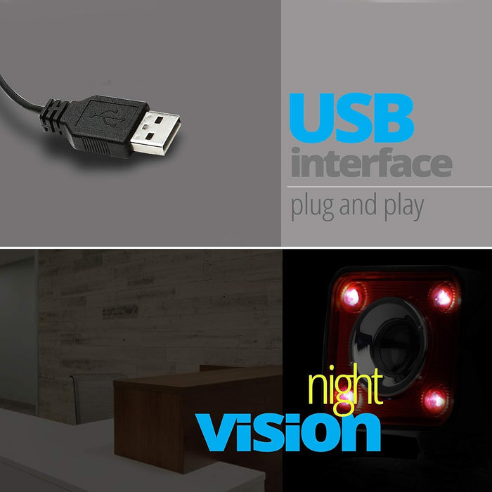 ZEBRONICS Zeb-Crystal Pro Web Camera with USB Powered, 3P Lens, Night Vision, Built-in Mic, Red