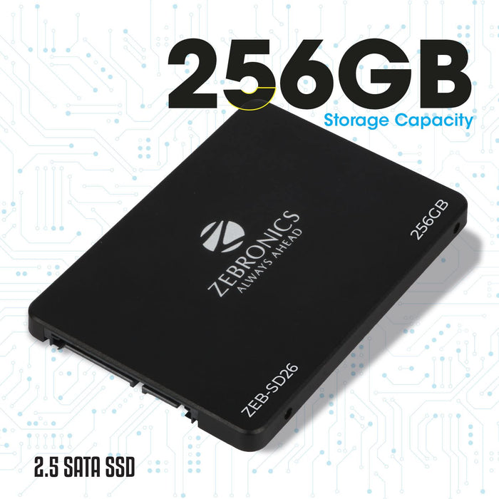Zebronics ZEB-SD26 256 GB Solid State Drive, TLC, SATA II & SATA III Interface - Unboxify