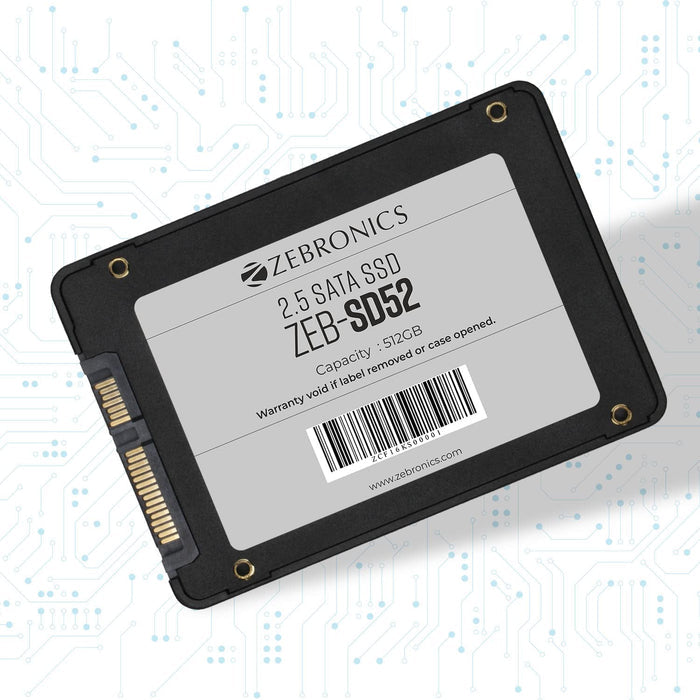 ZEBRONICS ZEB-SD52 SSD 512GB, SATA II and SATA III Interface, QLC, Silent Operation - Unboxify
