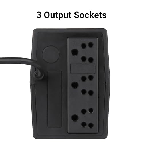 ZEBRONICS Zeb-U725 600VA UPS for Desktop/PC/Computers (not for Routers) with Automatic Voltage Regulation, Black - Unboxify