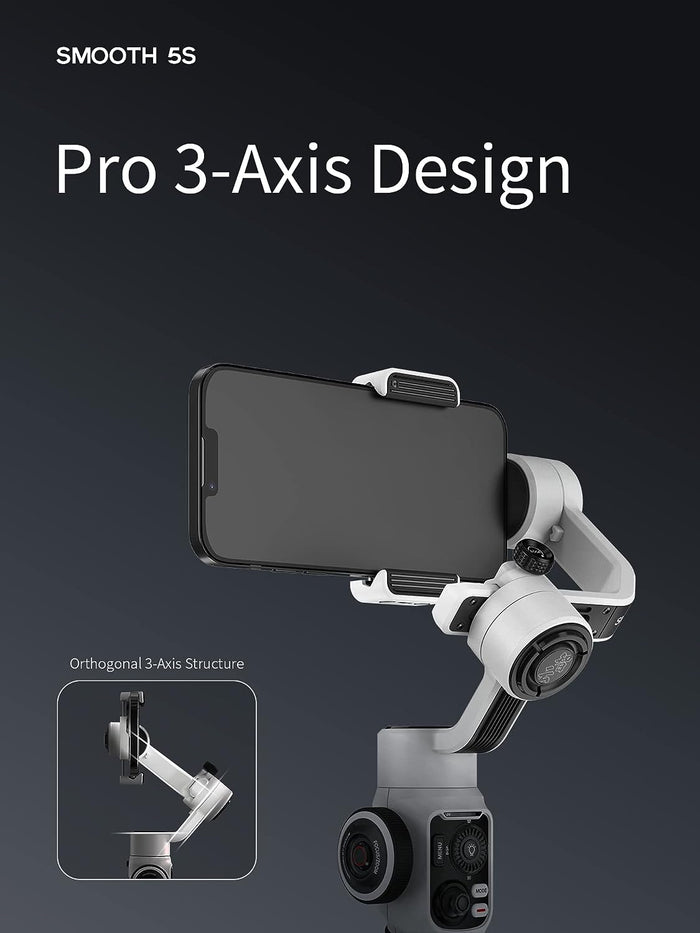 Zhiyun Smooth 5S Professional Gimbal Stabilizer for Smartphone - Gray
