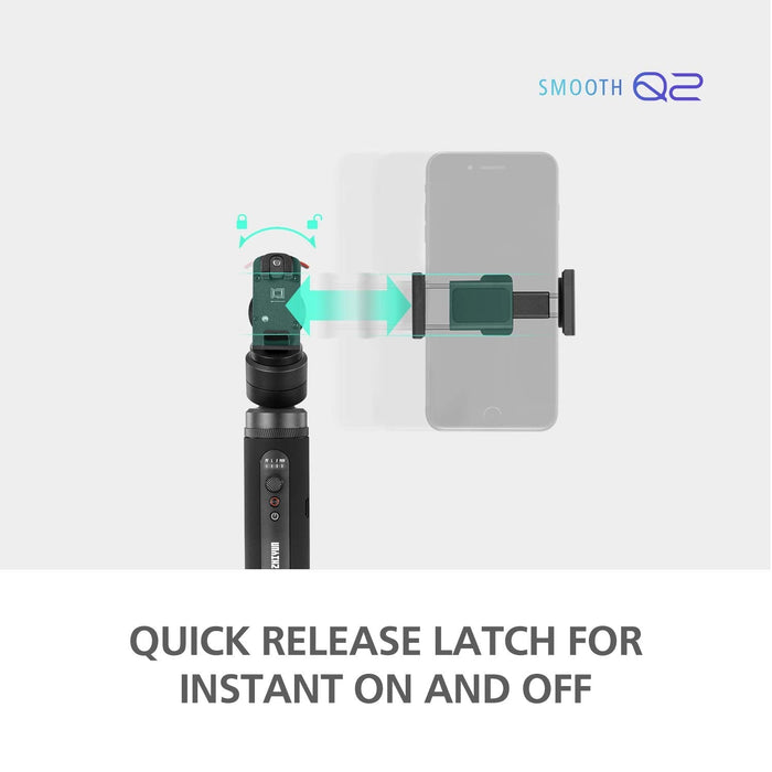 Zhiyun Smooth Q2 3-Axis Handheld Gimbal, Black (UNBOXED) - Unboxify