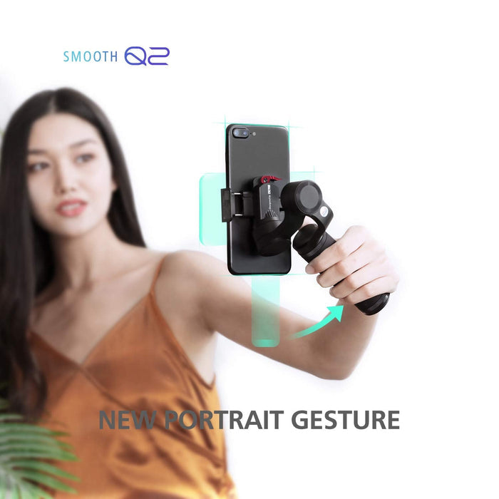 Zhiyun Smooth Q2 3-Axis Handheld Gimbal, Black (UNBOXED) - Unboxify