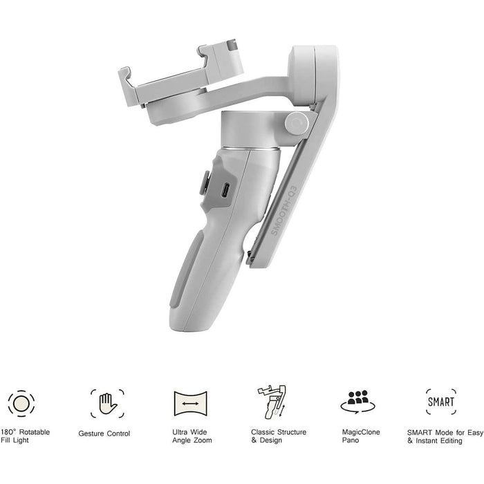 Zhiyun Smooth Q3, 3-Axis Handheld Smartphone Gimbal Stabilizer - Grabgear.in