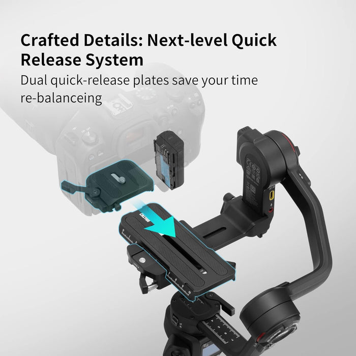ZHIYUN Weebill 3 Camera Gimbal Stabilizer for DSLR Camera & Mirrorless Camera, Black - Unboxify